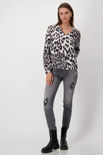 Load image into Gallery viewer, Monari Animal Print Shirt 808116 - Black Grey Print