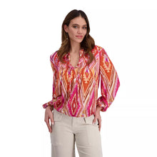 Load image into Gallery viewer, Monari Ikat All Over Blouse 408788 - Berry