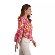 Load image into Gallery viewer, Monari Ikat All Over Blouse 408788 - Berry
