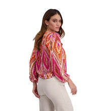 Load image into Gallery viewer, Monari Ikat All Over Blouse 408788 - Berry