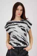 Load image into Gallery viewer, Monari Tiger Plush Vest - Grey Black Tiger