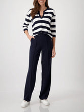 Load image into Gallery viewer, Monari Straight-Leg Trousers with Script Waistband 409332 - Deep Ocean