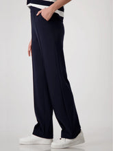 Load image into Gallery viewer, Monari Straight-Leg Trousers with Script Waistband 409332 - Deep Ocean