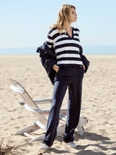 Load image into Gallery viewer, Monari Straight-Leg Trousers with Script Waistband 409332 - Deep Ocean