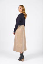 Load image into Gallery viewer, Vassalli A Line Pull On Cord Skirt 7060M - Oat