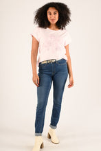 Load image into Gallery viewer, Monari Flamingo Floral Embroidered Tee 408833