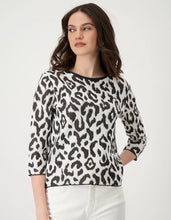 Load image into Gallery viewer, Monari Leo Ikat Sweater 409259 Coffee Bean