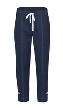 Load image into Gallery viewer, Vassalli - Relaxed Leg Ankle Grazer Pant With Contrast Trim & Stitching - Ink - 5040