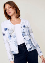 Load image into Gallery viewer, Dolcezza Linen Jacket 25791 - Indigo Melody