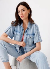 Load image into Gallery viewer, Monari - Shirt Collar Jacket Lyocell - Jean - 409613MNR