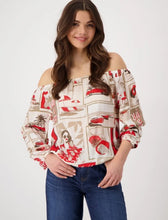 Load image into Gallery viewer, Monari - Carmen CLR Blouse Polaroid AO - Red - 409684MNR