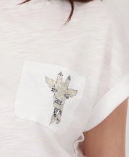 Load image into Gallery viewer, Monari - Round Neck T-Shirt Giraffe - Cream - 409905MNR