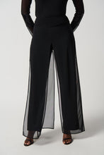 Load image into Gallery viewer, Joseph Ribkoff Sheer Overlay Pant - Black