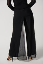 Load image into Gallery viewer, Joseph Ribkoff Sheer Overlay Pant - Black