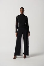 Load image into Gallery viewer, Joseph Ribkoff Sheer Overlay Pant - Black