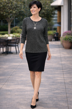 Load image into Gallery viewer, Fiori Silver Flex Top 83831 - Black