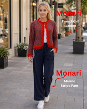 Load image into Gallery viewer, Monari Tweed Knit Jacket 410386 - Marine