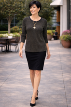 Load image into Gallery viewer, Fiori Gold Flex Top 83831 - Black