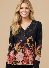 Load image into Gallery viewer, Johnny Was Janie Favourite Henley Top T17625-9 - Cherie