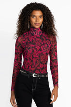 Load image into Gallery viewer, Johnny Was Rebecca Mesh Mock Neck Tee - Celebrate