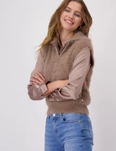 Load image into Gallery viewer, Monari Hairy Knit Vest 808448 - Milk Chocolate