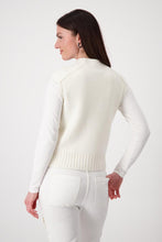 Load image into Gallery viewer, Monari Stand Up Neck Knitwear 807854 - Off White
