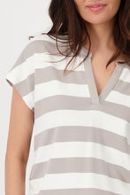 Load image into Gallery viewer, Monari Stripe Tee 409879 - Bamboo/White