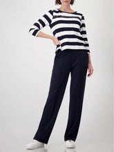 Load image into Gallery viewer, Monari Striped Jewellery Stripe Sweater 409136 - Deep Ocean