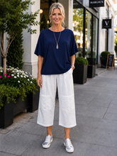 Load image into Gallery viewer, Lauren New Jersey Wide Pant 9AN - Navy