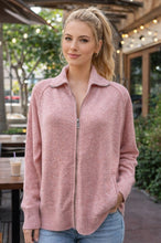 Load image into Gallery viewer, Maglia Two Tone Zip Cardigan 688 - Pink