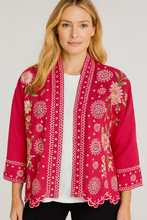 Load image into Gallery viewer, Johnny Was Linen Cropped Kimono Della J43525-4 - Jazzy