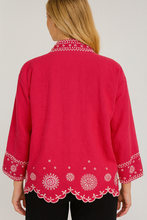 Load image into Gallery viewer, Johnny Was Linen Cropped Kimono Della J43525-4 - Jazzy