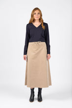 Load image into Gallery viewer, Vassalli A Line Pull On Cord Skirt 7060M - Oat