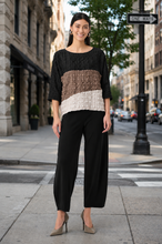 Load image into Gallery viewer, Joseph Ribkoff Bubble Jacquard Colour Block Boxy Tunic 263199