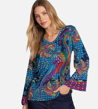 Load image into Gallery viewer, Johnny Was V Neck Tee Kimono Sleeve T16925-8 - Thalassa