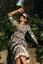 Load image into Gallery viewer, Loobies Story Zoe Midi Dress LS3035 - Ecru Multi