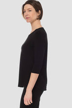 Load image into Gallery viewer, Joseph Ribkoff Side Split Top 183171 - Black