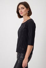 Load image into Gallery viewer, Monari Round Neck Top 808096 - Black
