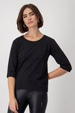 Load image into Gallery viewer, Monari Round Neck Top 808096 - Black
