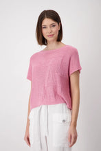 Load image into Gallery viewer, Monari Knitted Sweater with Letter Pattern - Pink
