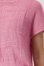 Load image into Gallery viewer, Monari Knitted Sweater with Letter Pattern - Pink
