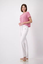 Load image into Gallery viewer, Monari Knitted Sweater with Letter Pattern - Pink
