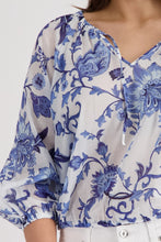 Load image into Gallery viewer, Monari Floral Blouse 410524 - Marine
