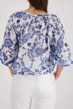 Load image into Gallery viewer, Monari Floral Blouse 410524 - Marine
