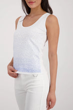 Load image into Gallery viewer, Monari Tee with Sequins 410615 - Sky Blue on White
