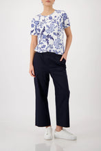 Load image into Gallery viewer, Monari All Over Floral Tee 410666 - Marine
