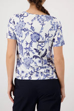 Load image into Gallery viewer, Monari All Over Floral Tee 410666 - Marine

