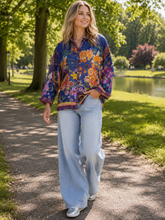 Load image into Gallery viewer, Johnny Was Audrey Oversized Blouse C18324-E - Dreamer Blue
