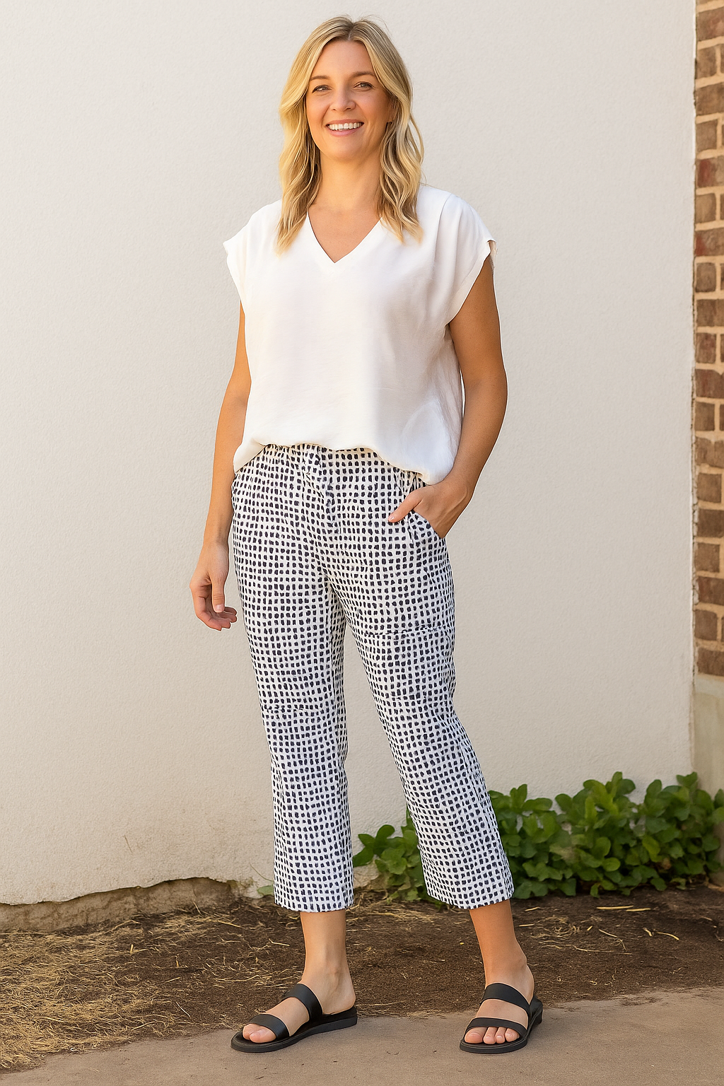 Verge Acrobat Tile Cargo Short 9875 - Denim Print