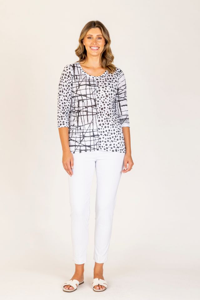 Renoma Marion Top 1601.61 - Black/White